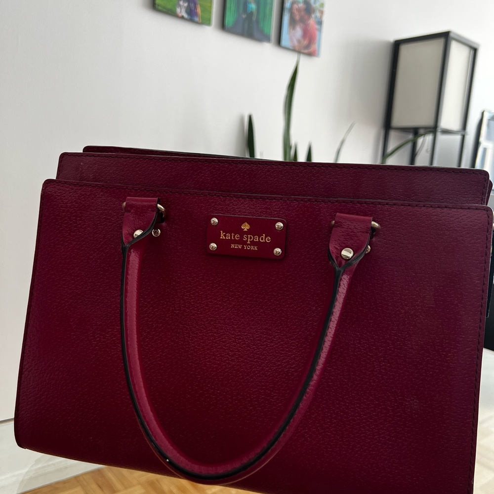 Kate Spade Magenta Leather Wellesley Durham Tote